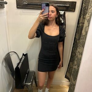 Urban Outfitters Black Denim Dress